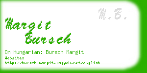 margit bursch business card